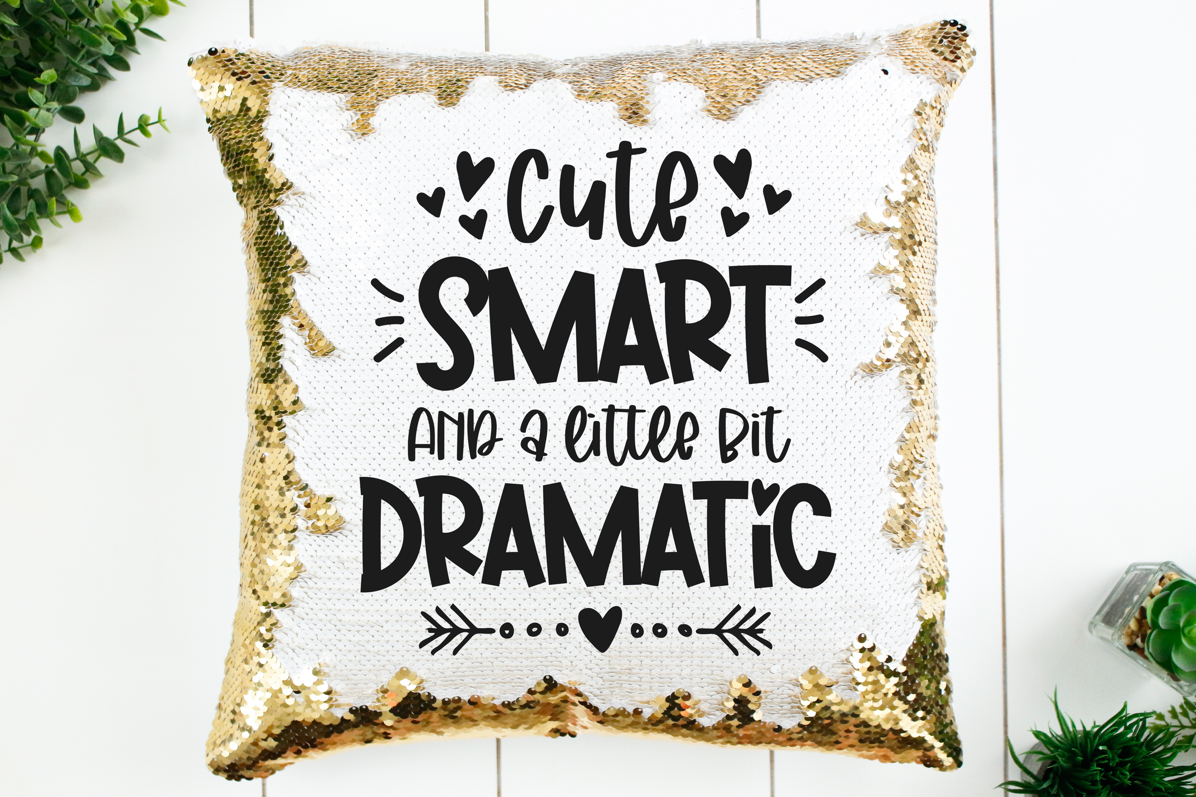 Cute Smart Dramatic Sequin Pillow