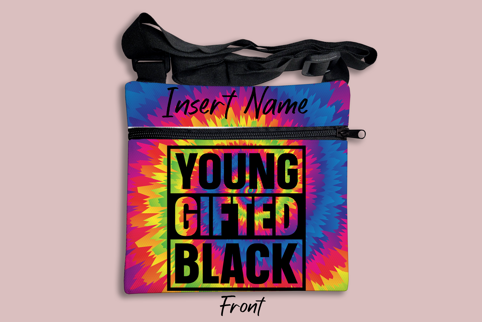 Young Gifted Black Cross Body Bag + FREE Bookmark