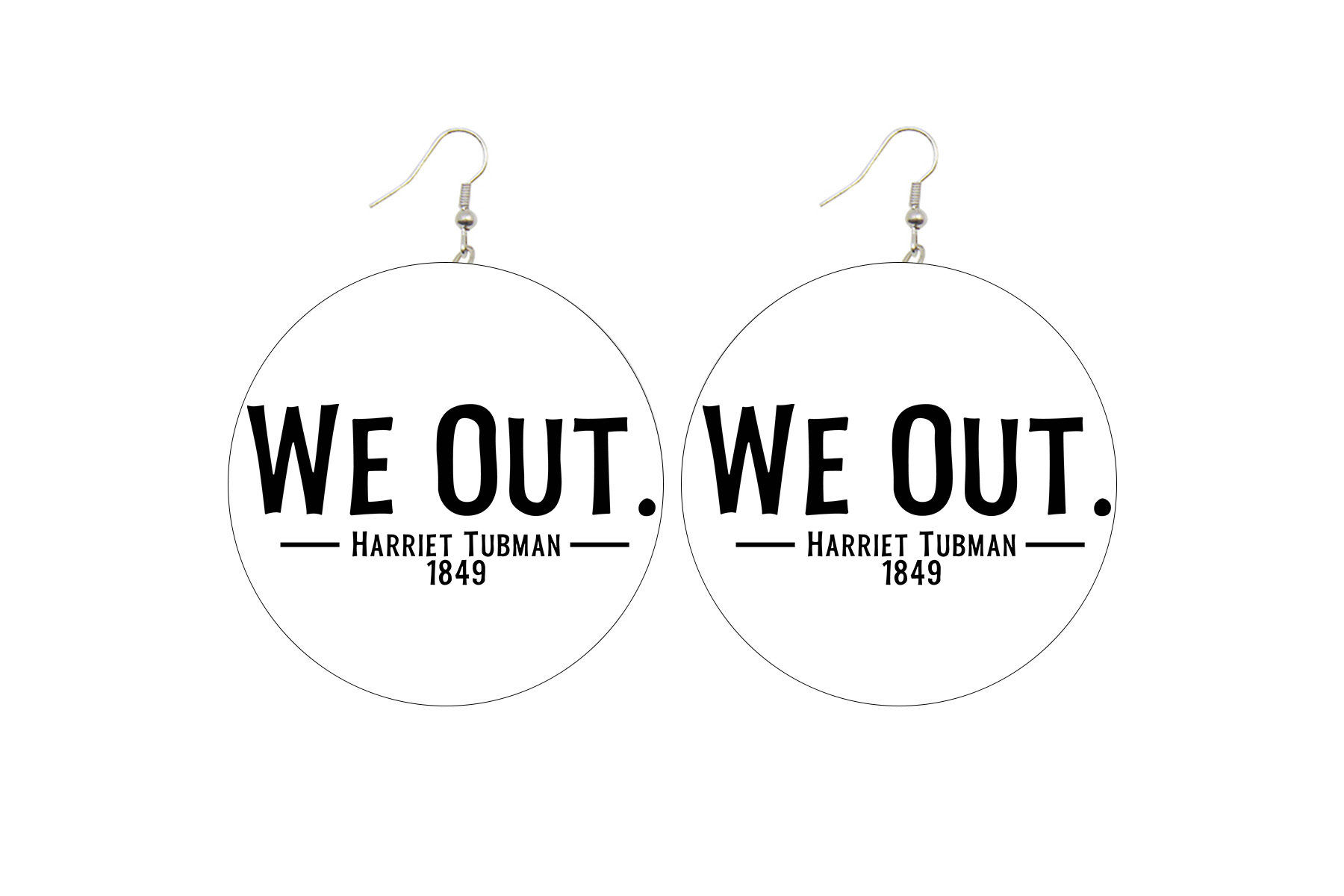 We Out: Harriet Tubman Wooden Earrings