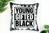 Young Gifted Black Sequin Pillow