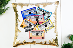 90's Hip Hop Sequin Pillow