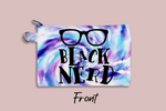 Black Nerd Personalized Cosmetic Bag